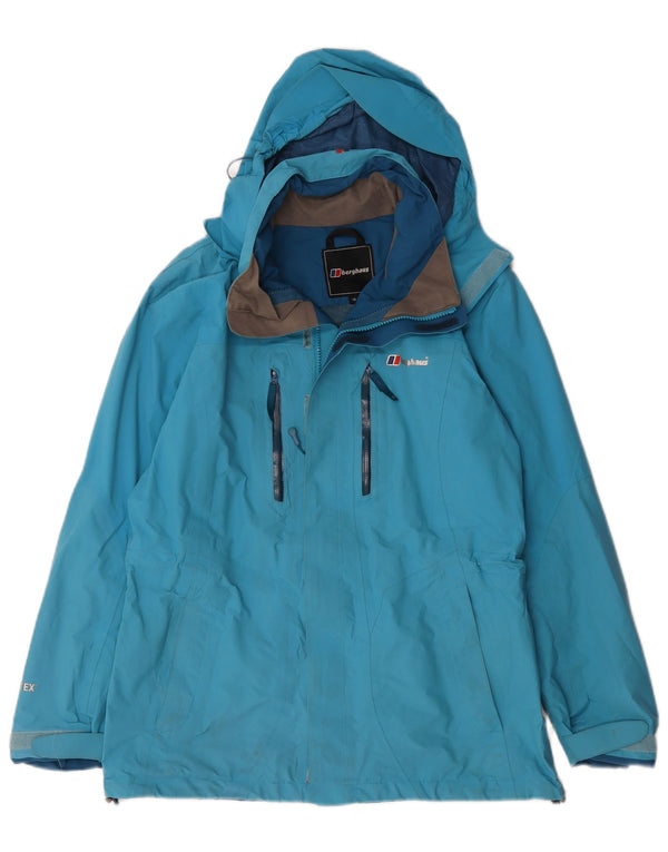 Γυναικείο μπουφάν βροχής με κουκούλα Berghaus UK 10 Small Blue Nylon
