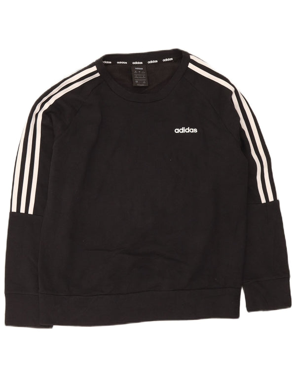 Γυναικεία φούτερ Adidas Loose Fit Jumper UK 12/14 μεσαίο μαύρο βαμβακερό