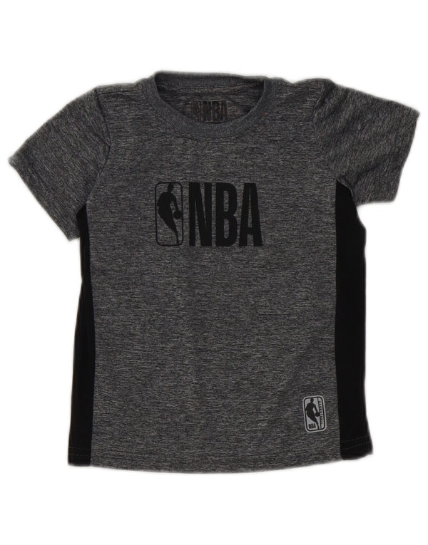 NBA Boys Graphic T-shirt Top 2-3 Years Grey Colourblock Polyester