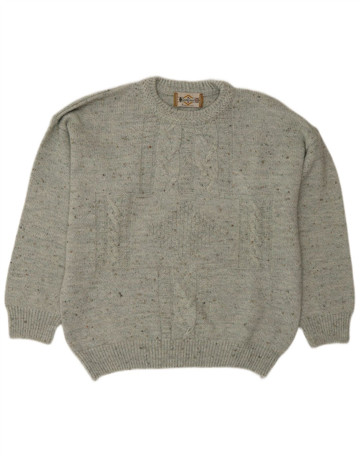 Ανδρικό πουλόβερ South Coast Crew Neck Jumper IT 52 Large Grey Flecked