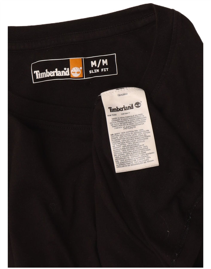 Ανδρικό τοπ Timberland Slim Fit Μακρυμάνικο μεσαίο μαύρο βαμβακερό