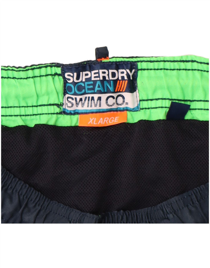 Ανδρικό γραφικό σορτς κολύμβησης Superdry XL Navy Blue Camouflage Polyester