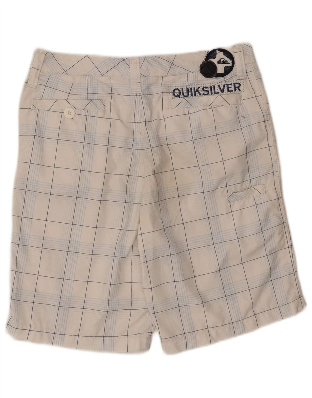 Ανδρικό γραφικό casual σορτς QUIKSILVER W30 μεσαίου λευκού πολυεστέρα
