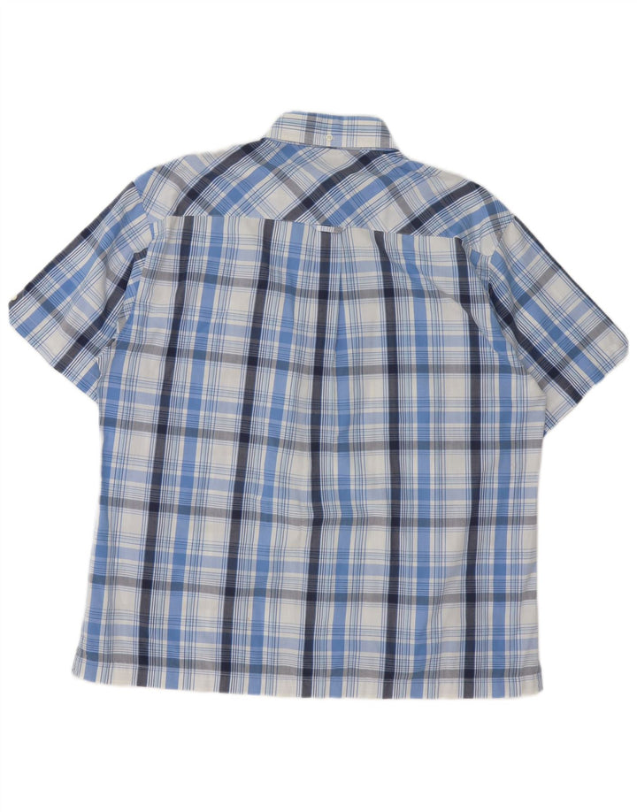 Ben Sherman Ανδρικό κοντομάνικο πουκάμισο μεγάλο μπλε βαμβακερό