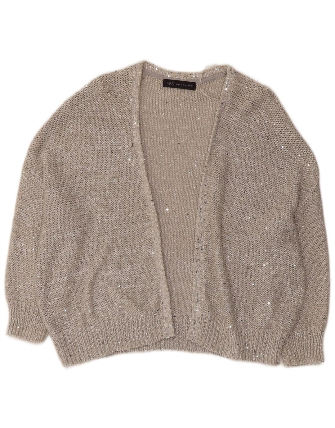 MARKS & SPENCER Γυναικείο πουλόβερ με ανοιχτό μανίκι 3/4 UK 14 Large Grey