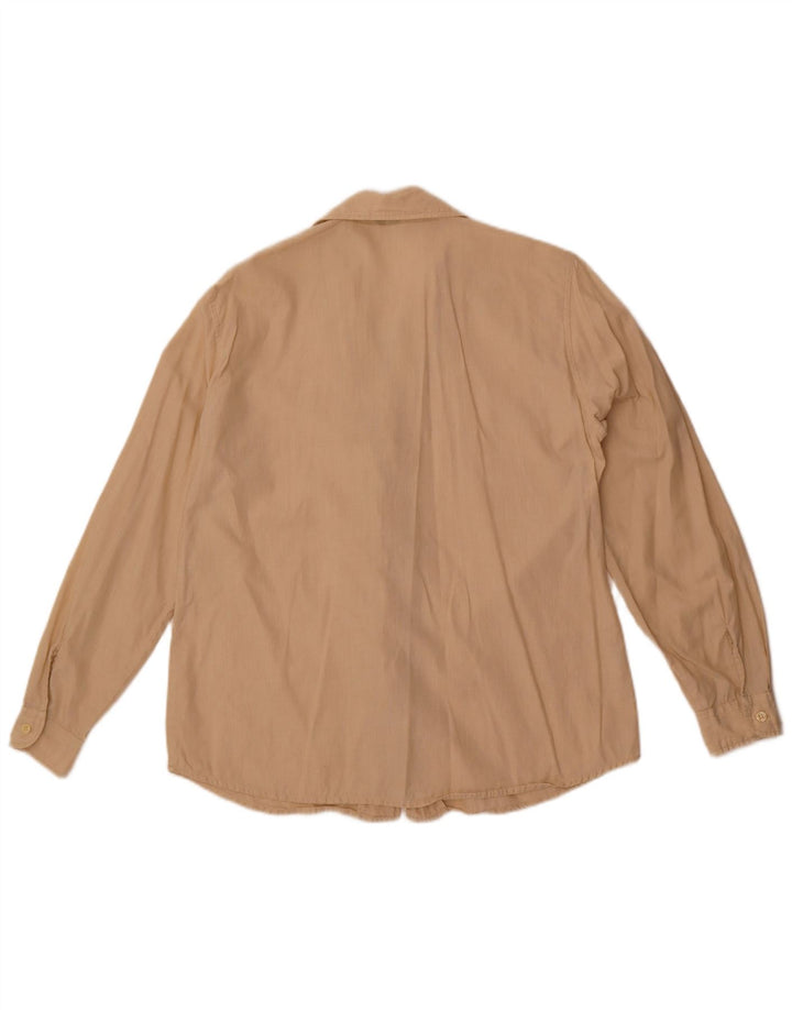 Γυναικείο πουκάμισο Benetton UK 14 Βαμβακερό μεσαίο μπεζ