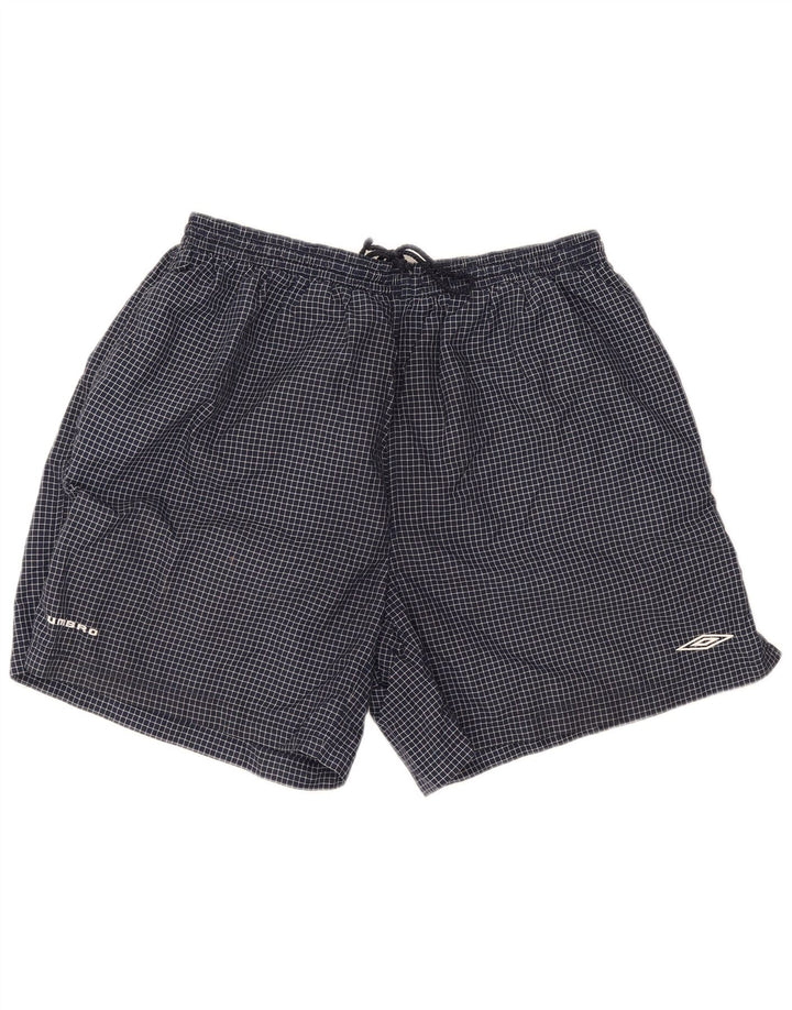 Ανδρικό αθλητικό σορτς Umbro 2XL Navy Blue Check Nylon