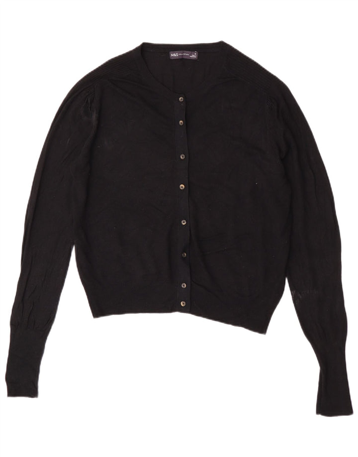Marks & Spencer Γυναικείο πουλόβερ με ζακέτα UK 10 Small Black
