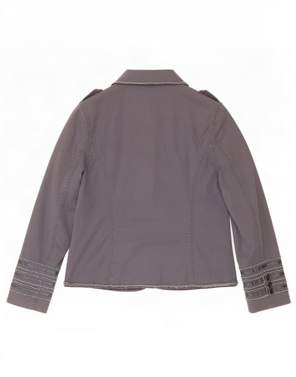 Ben Sherman Γυναικείο Μπουφάν Μπλέιζερ με 2 Κουμπιά UK 14 Μεγάλο Γκρι Βαμβακερό