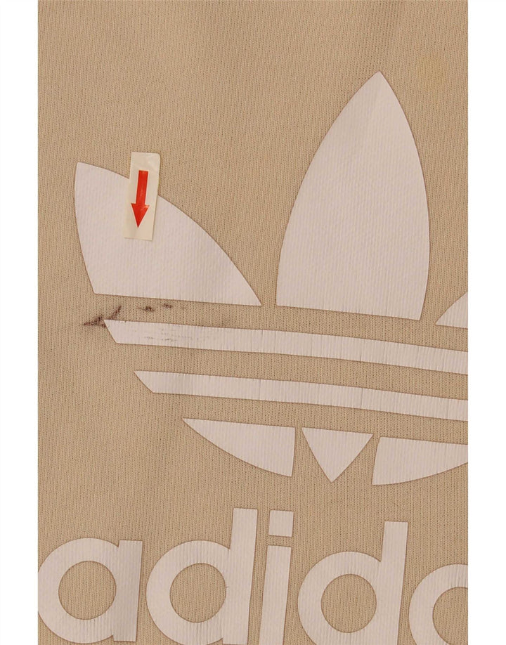 Ανδρικό γραφικό φούτερ Adidas Jumper XL Μπεζ βαμβακερό