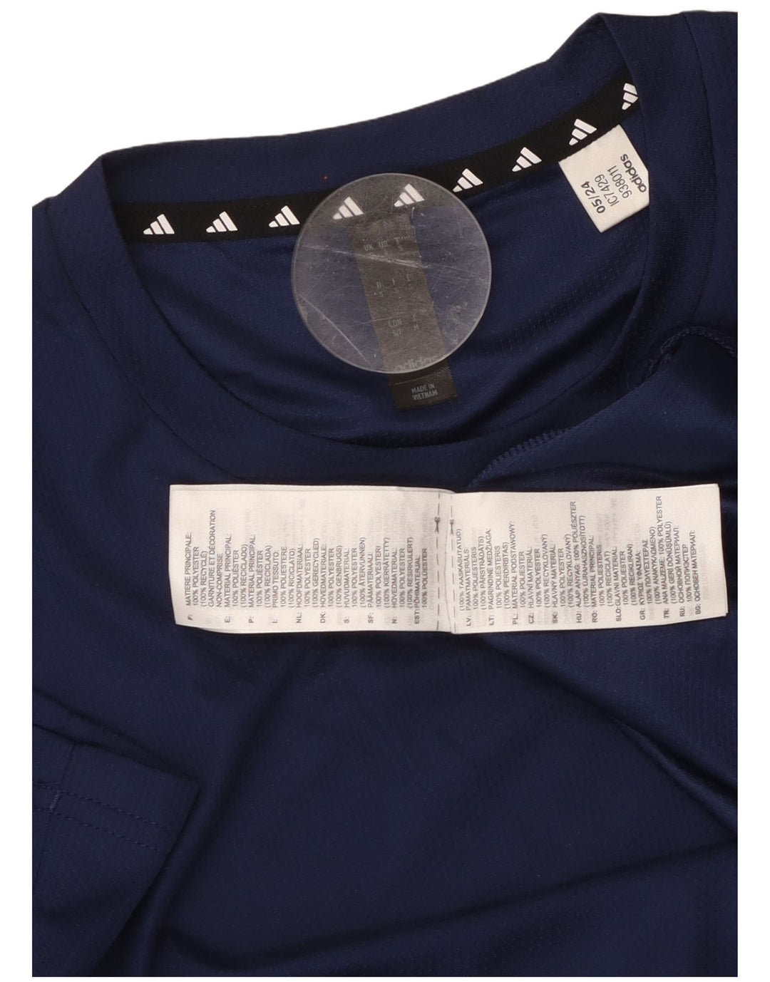 Ανδρικό μπλουζάκι ADIDAS Aeroready Top Small Navy Blue Polyester