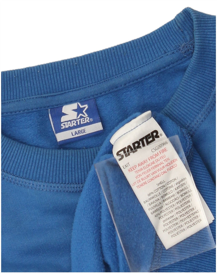 STARTER Ανδρικό γραφικό φούτερ Jumper Μεγάλο Μπλε Βαμβακερό