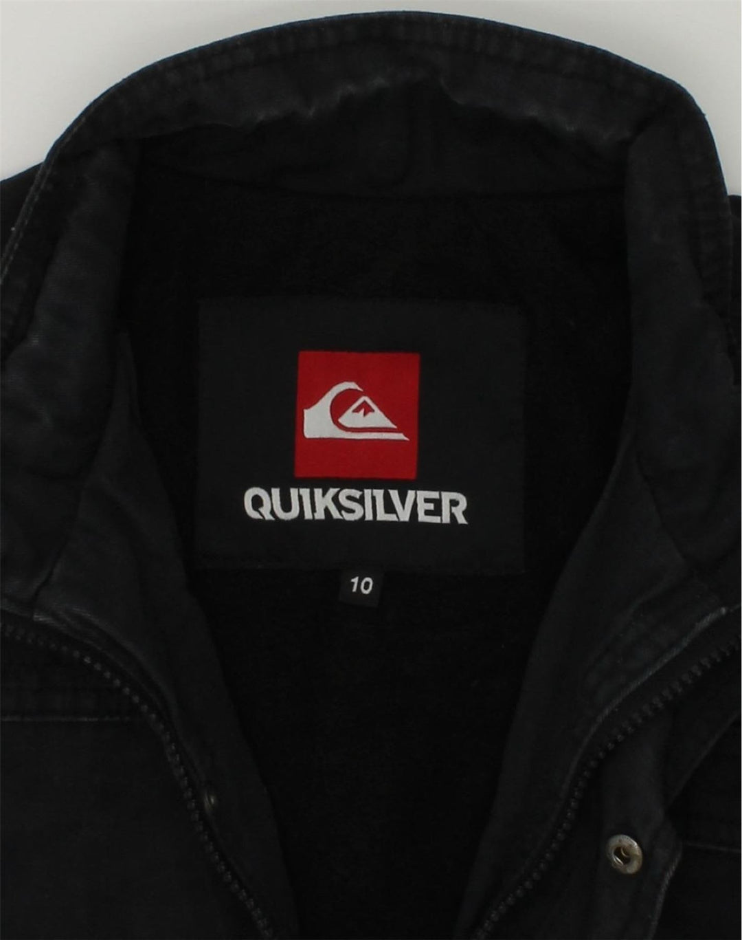 QUIKSILVER Boys Bomber Jacket 9-10 Years Black Cotton | Vintage Quiksilver | Thrift | Second-Hand Quiksilver | Used Clothing | Messina Hembry 
