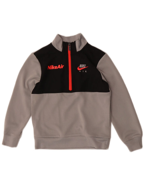 Φούτερ Nike Boys Nike Air με φερμουάρ με λαιμόκοψη 5-6 ετών γκρι χρώμα