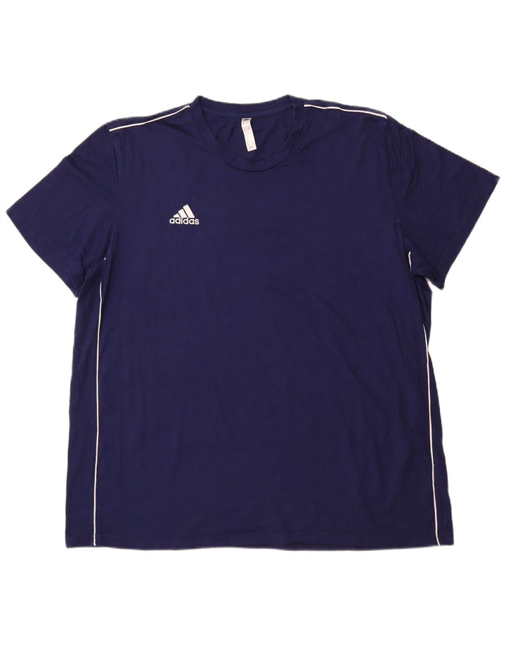 Ανδρικό T-Shirt ADIDAS Top 2XL Navy Blue Cotton