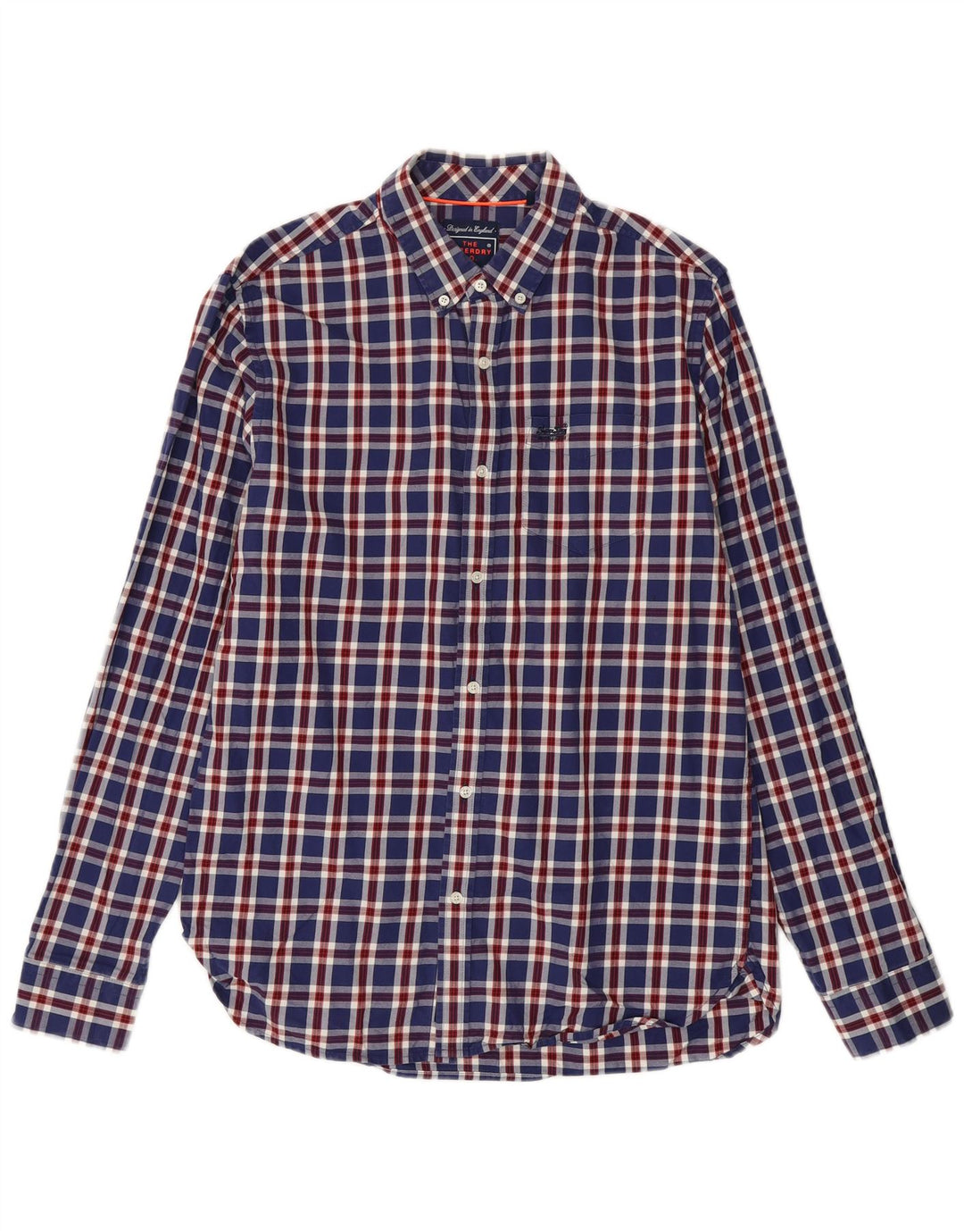 Ανδρικό πουκάμισο Superdry Large Blue Check Cotton