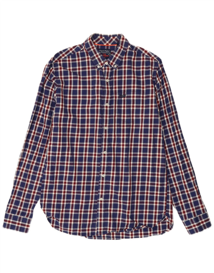 Ανδρικό πουκάμισο Superdry Large Blue Check Cotton