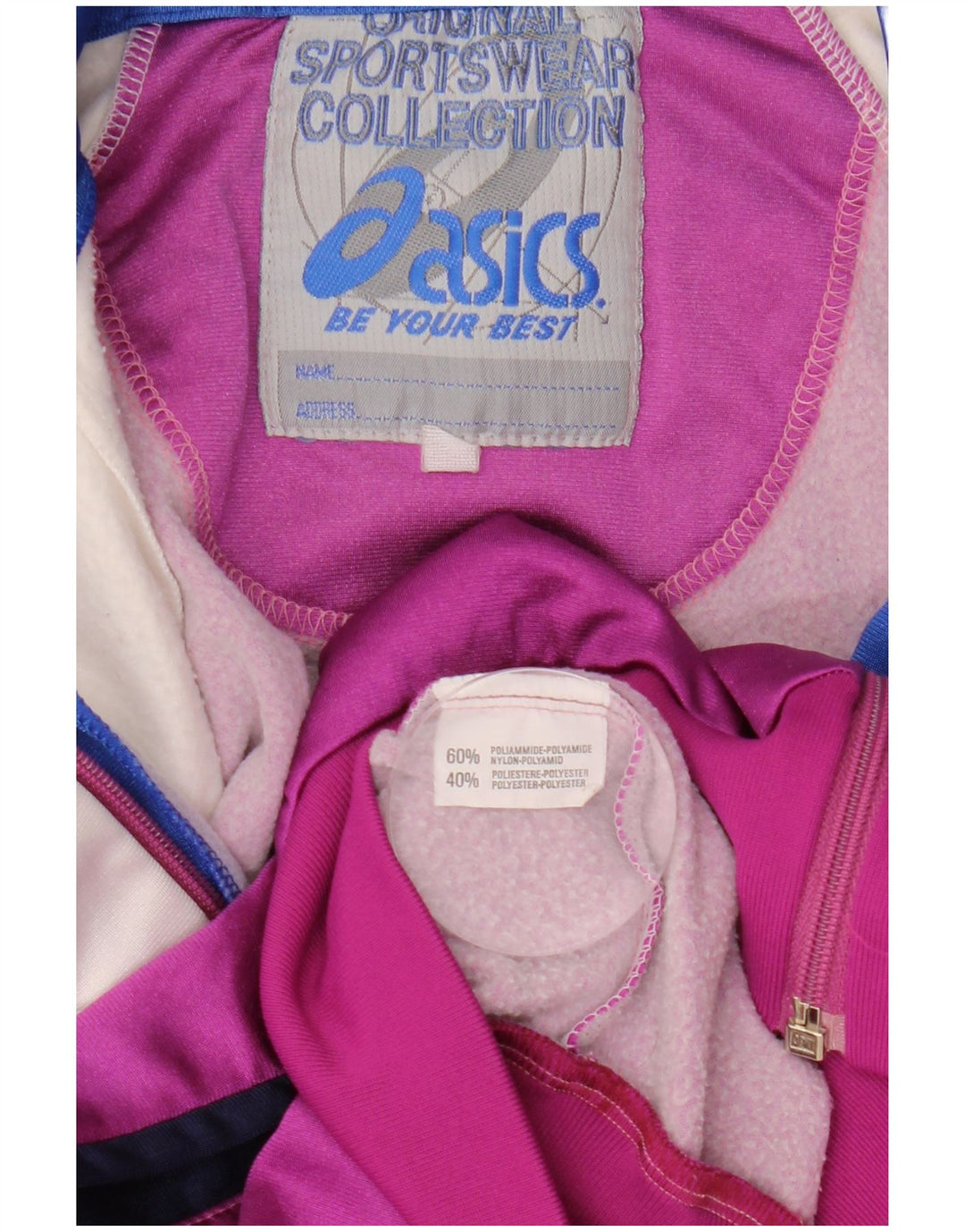 Γραφική ανδρική φόρμα Asics Small Pink Colourblock Polyamide Retro
