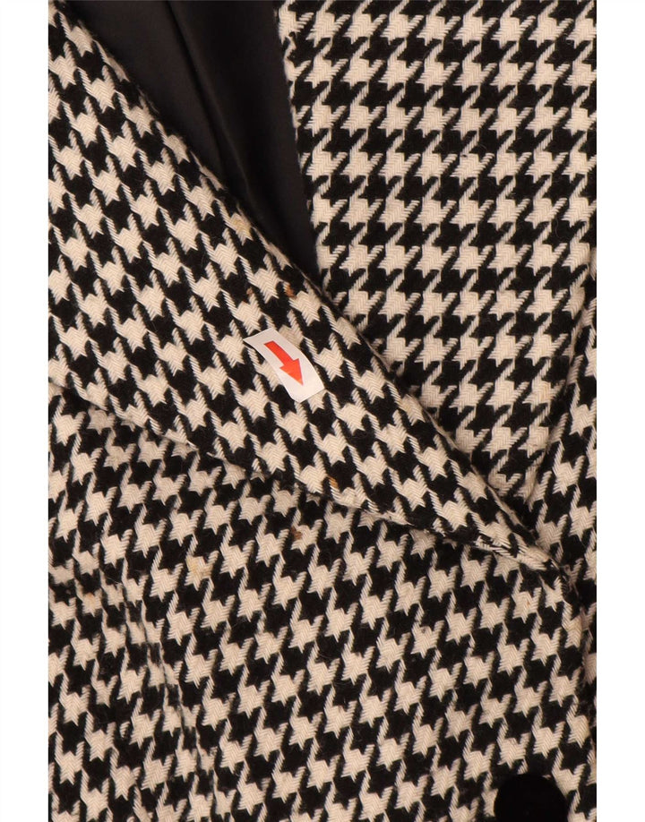 Vintage γυναικείο σακάκι σακάκι με 3 κουμπιά EU 44 XL Black Houndstooth
