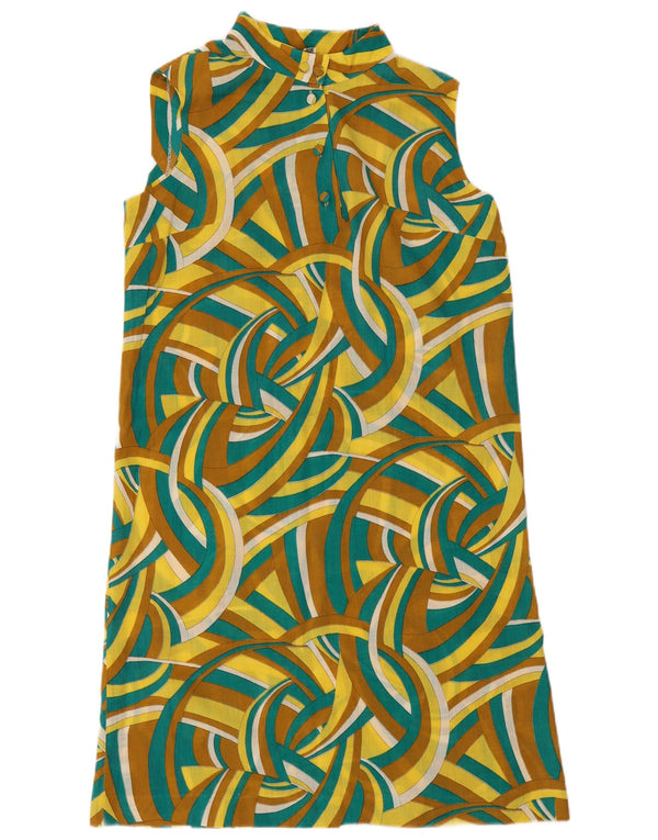 Vintage Γυναικείο Αμάνικο Φόρεμα Shift IT 48 XL Πολύχρωμο Γεωμετρικό