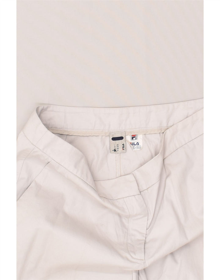 FILA Womens Straight Chino Trousers IT 48 XL W36 L27  Grey Cotton | Vintage Fila | Thrift | Second-Hand Fila | Used Clothing | Messina Hembry 