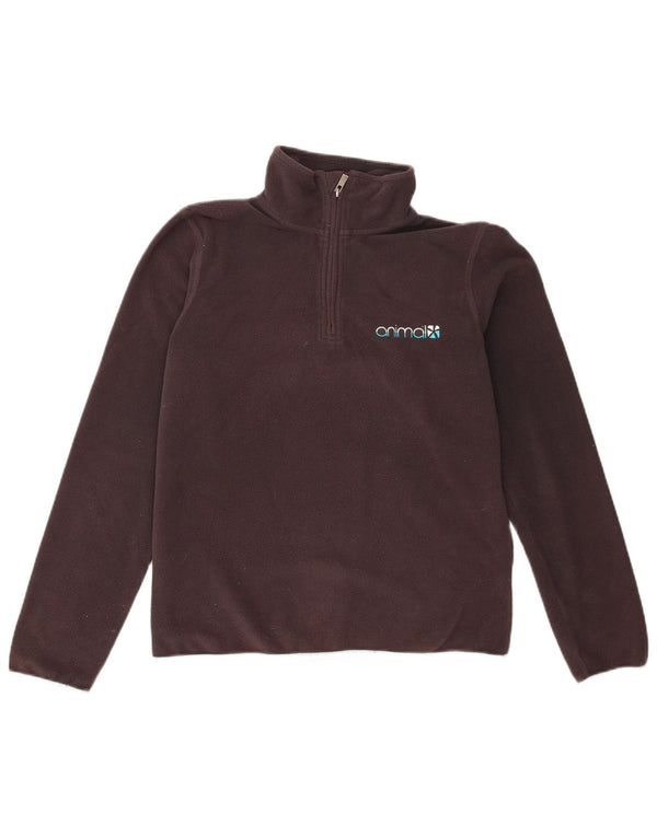 Animal γυναικείο φερμουάρ Fleece Jumper UK 12 Medium Grey Polyester