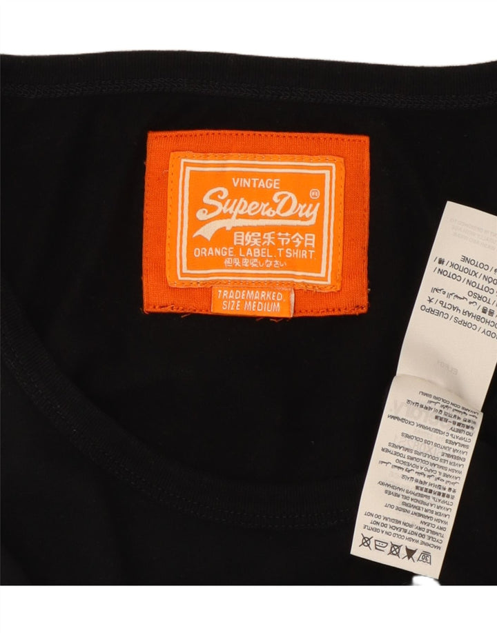 Ανδρικό γιλέκο SUPERDRY Μεσαίο μαύρο βαμβακερό