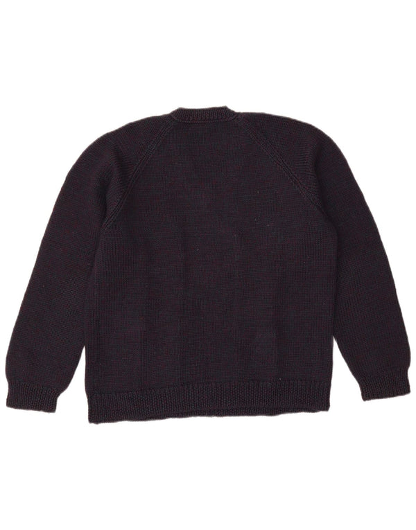 Vintage γυναικείο πουλόβερ με λαιμόκοψη UK 16 Large Navy Blue