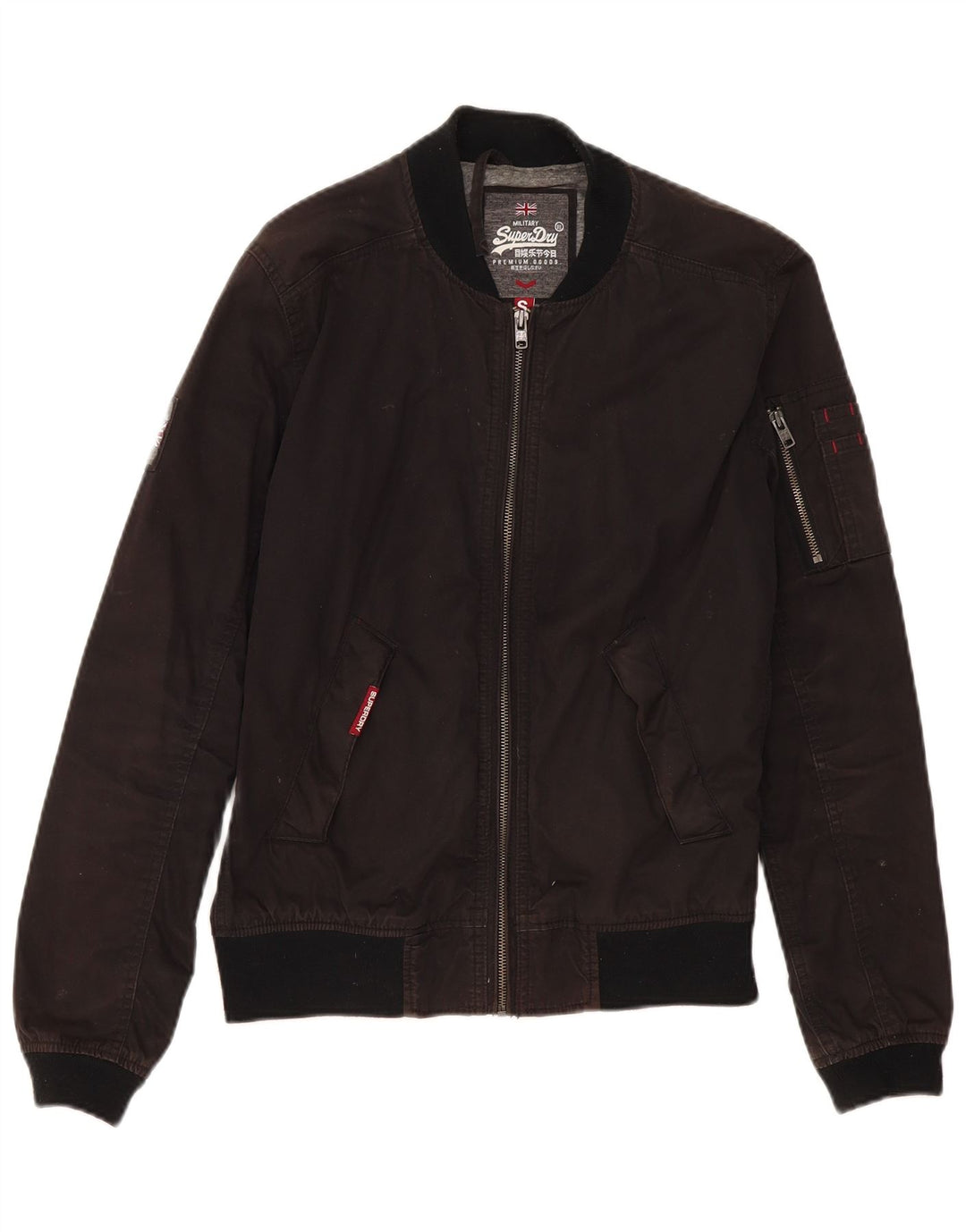Ανδρικό μπουφάν Superdry UK 36 Small Black Cotton
