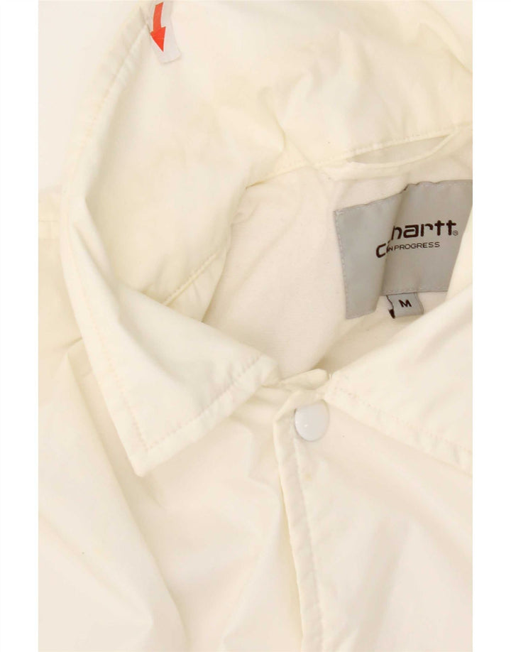Carhartt Ανδρικό γραφικό μπουφάν βροχής UK 38 Medium White Nylon