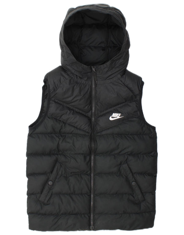 Nike Boys Hooded Gilet 12-13 Years Large Black Polyester