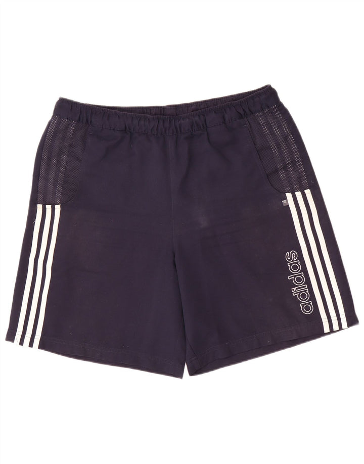 Ανδρικό γραφικό αθλητικό σορτς Adidas μεγάλο μπλε ναυτικό πολυεστέρα