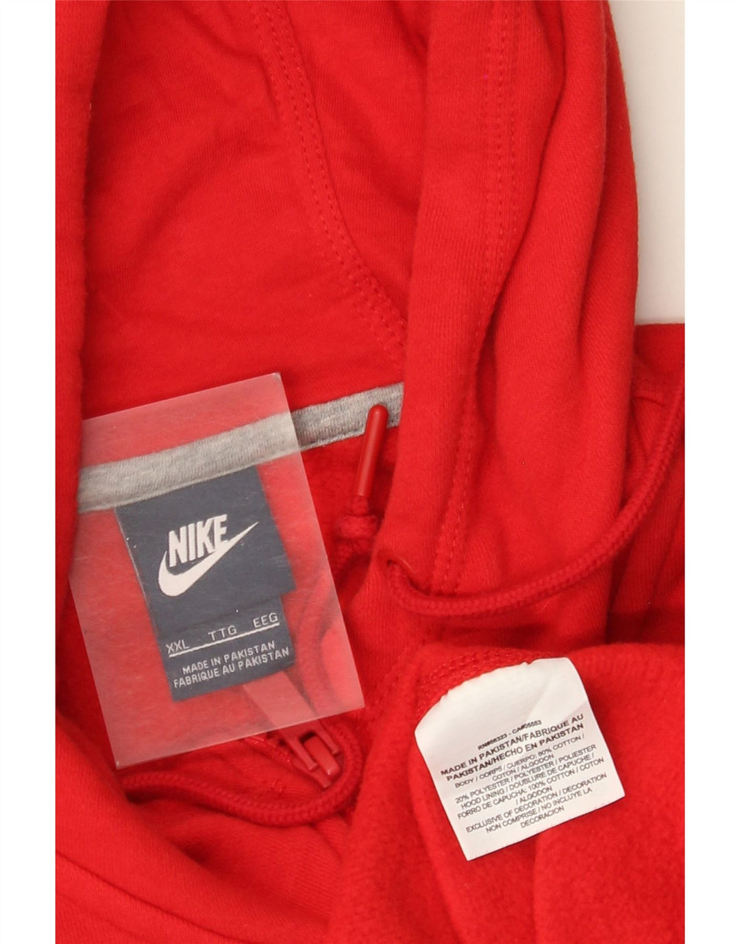 Ανδρικό πουλόβερ Nike με φερμουάρ 2XL κόκκινο βαμβακερό