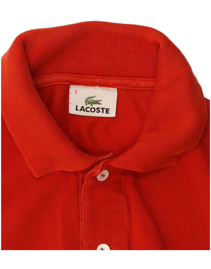 Ανδρικό μπλουζάκι πόλο LACOSTE Νούμερο 3 Μικρό κόκκινο βαμβακερό