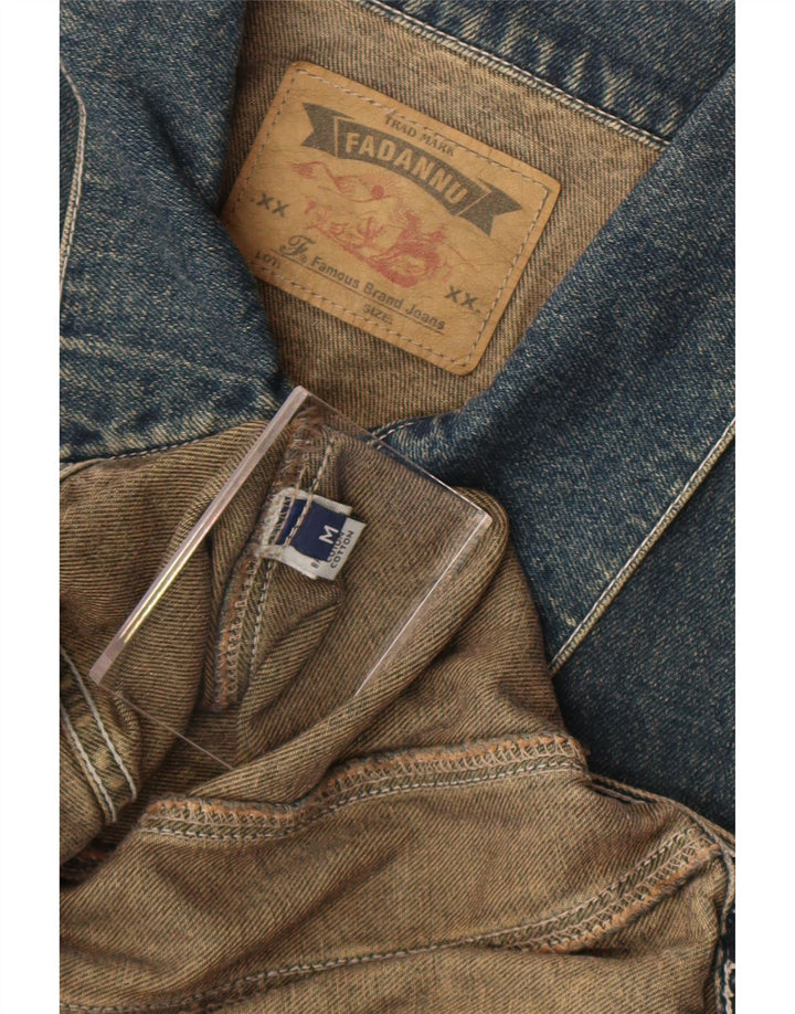 Vintage Γυναικείο Τζιν Μπουφάν UK 14 Medium Navy Blue Cotton