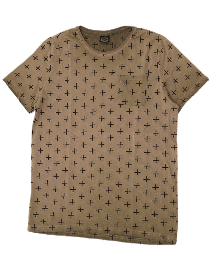 Scorpion Bay Ανδρικό T-Shirt με αφηρημένο σχέδιο, μεσαίο βαμβακερό χακί