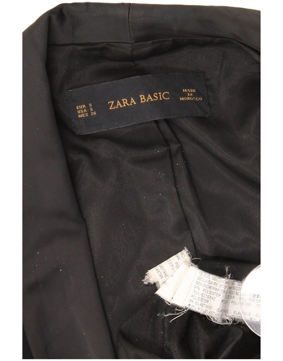 ZARA Γυναικείο σακάκι UK 10 Small Black Polyester