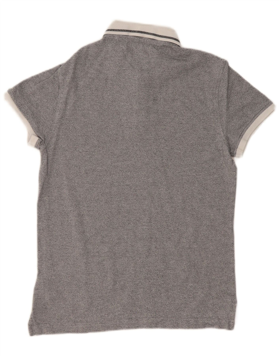 TOMMY HILFIGER Mens Slim Fit Polo Shirt Medium Grey Cotton