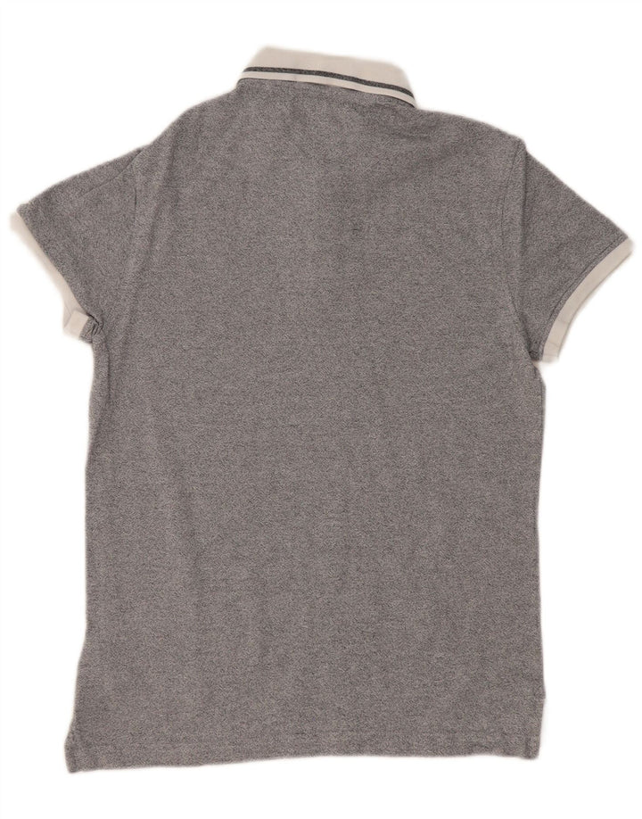 TOMMY HILFIGER Mens Slim Fit Polo Shirt Medium Grey Cotton