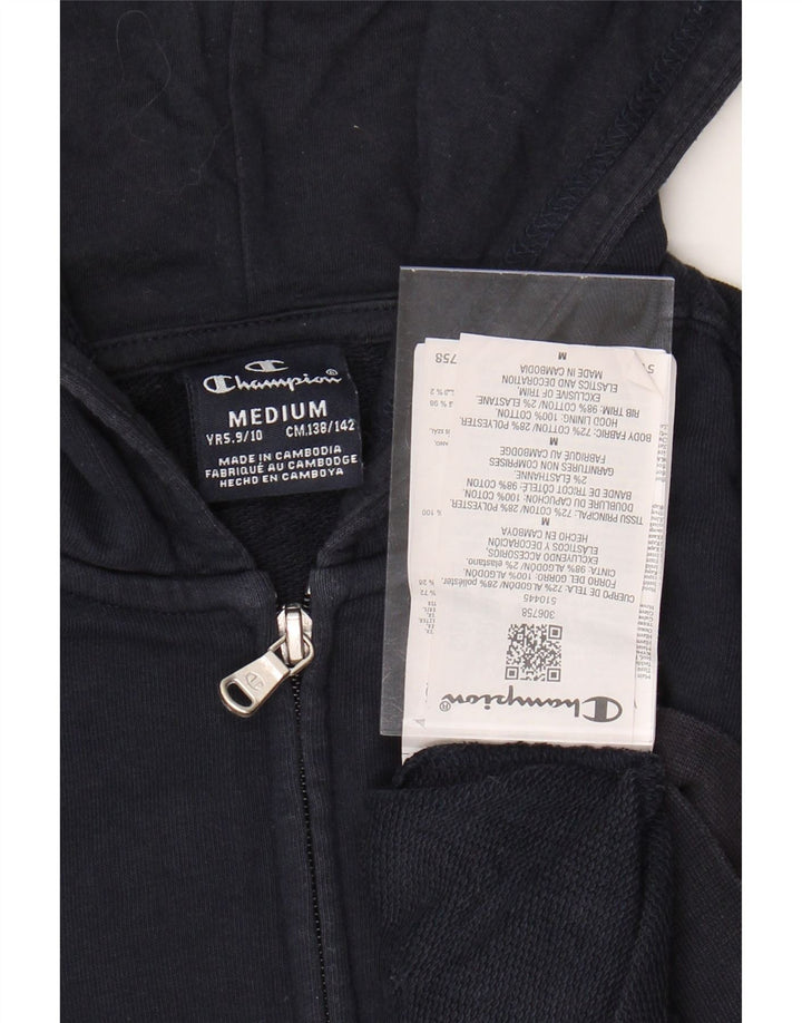 CHAMPION Γραφικό πουλόβερ για αγόρια με κουκούλα με φερμουάρ 9-10 ετών Medium Navy Blue