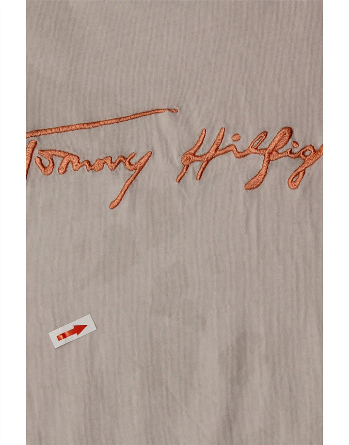 Γυναικείο γραφικό μπλουζάκι Tommy Hilfiger Top UK 14 μεσαίου γκρι βαμβακερό