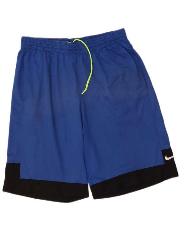 Ανδρικό αθλητικό σορτς Nike Dri Fit με μεγάλο μπλε χρώμα, πολυεστερικό αθλητικό