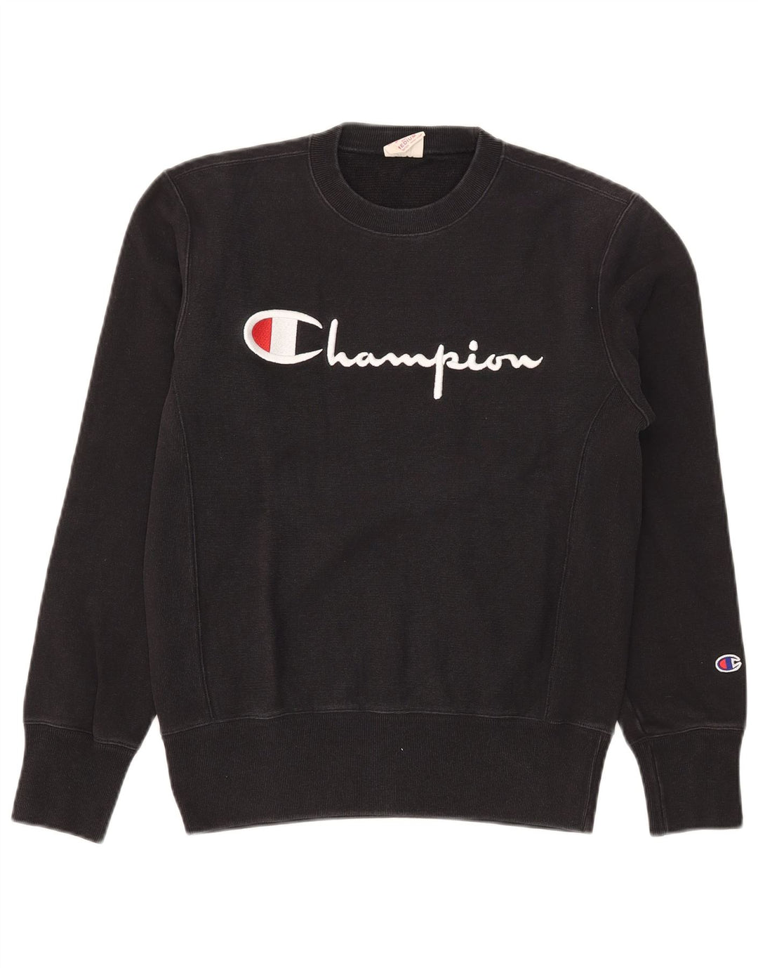 Ανδρική μπλούζα Champion Reverse Weave Graphic Jumper Μεσαίο μαύρο βαμβακερό