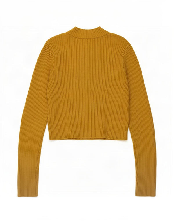 Γυναικείο πουλόβερ με λαιμόκοψη Topshop Crop UK 12 Medium Yellow