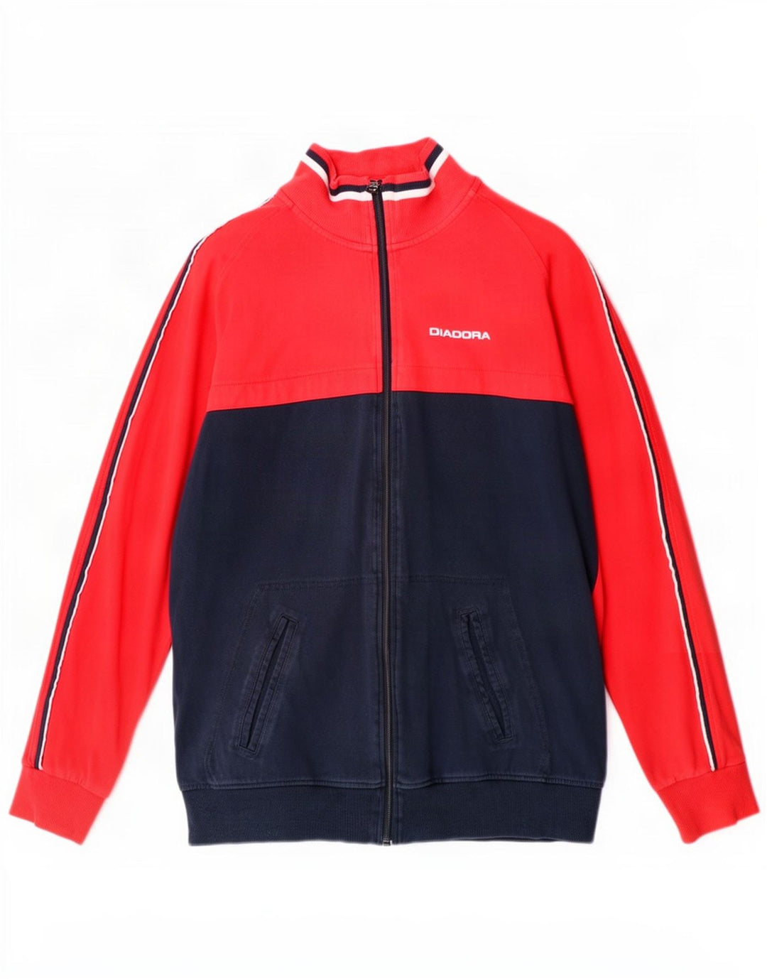 Ανδρική φόρμα Diadora Top Jacket 2XL Red Colourblock Βαμβακερό