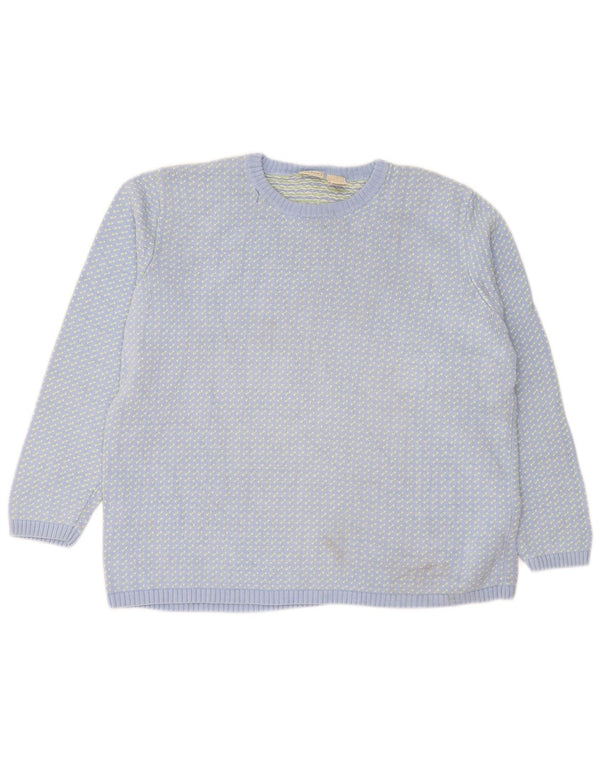 L.L.Bean Γυναικείο πουλόβερ με λαιμόκαυστο UK 18 XL Μπλε βαμβακερό