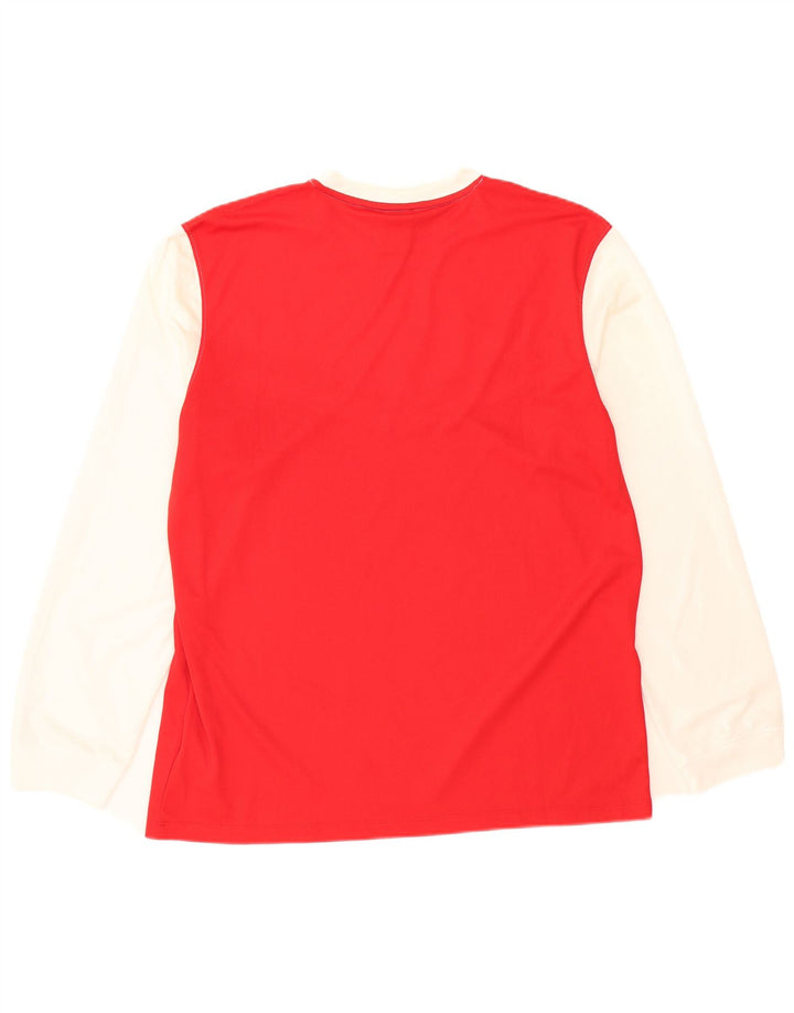 Μακρυμάνικο XL ανδρικό τοπ NIKE Dri Fit, Κόκκινο πολυεστέρας