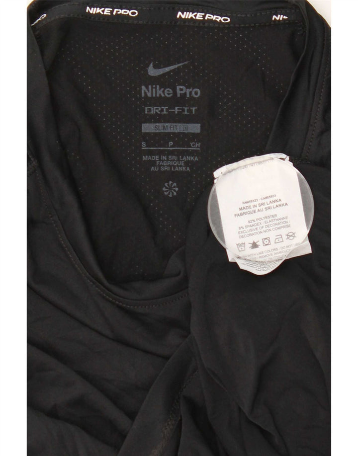 Ανδρικό Nike Dri Fit Slim μακρυμάνικο μπλουζάκι μικρό μαύρο πολυεστέρα