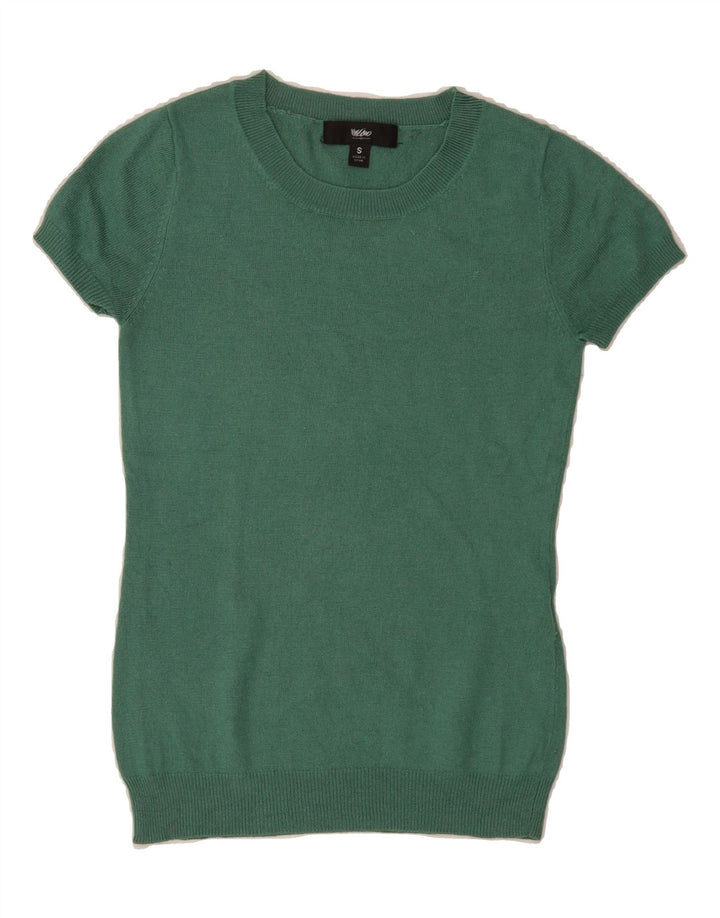 MOSSIMO Womens Short Sleeve Crew Neck Jumper Sweater UK 8 Small Green Vintage Mossimo and Second-Hand Mossimo from Messina Hembry 
