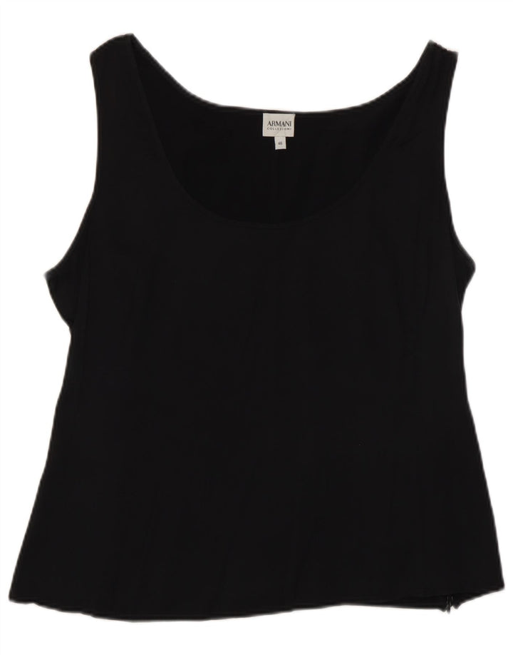 Armani Collezioni Γυναικεία Αμάνικη Μπλούζα Top IT 46 Large Μαύρο
